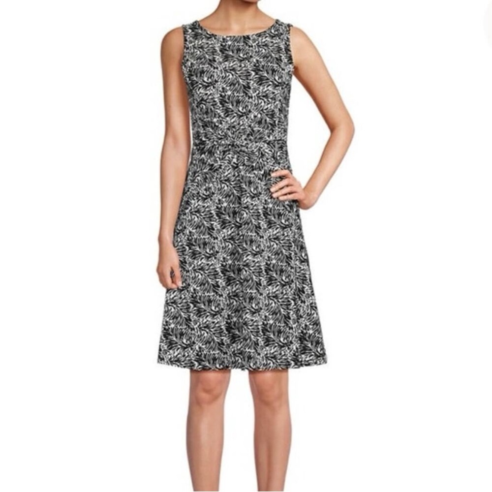 Black and White Patterned Dress